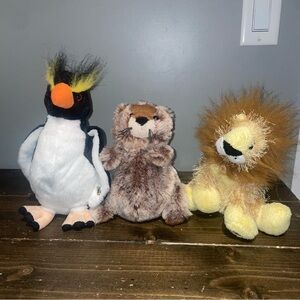 3 Webkinz plush stuffed animals no code